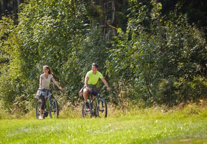 Zwei Radfahrer im Bayerischen Wald